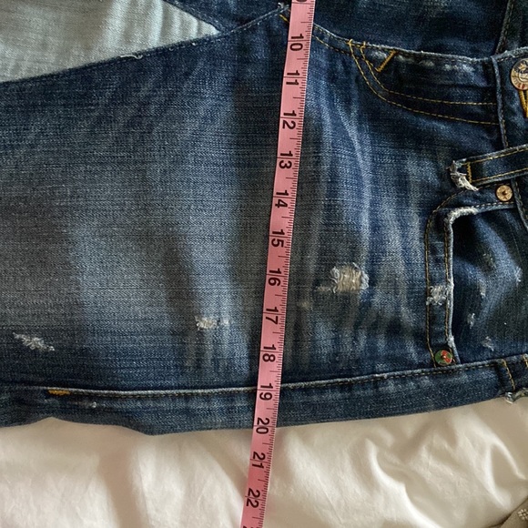 True Religion Skirts Religion Maxi Distress Jean Skirt Size 3 Waist